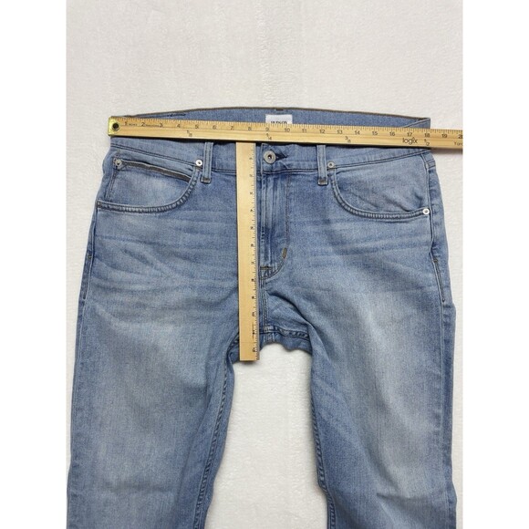 Hudson Blake Slim Straight Zip Fly Jeans Men's W36 L33 Stretch Light Blue Denim - Picture 3 of 10